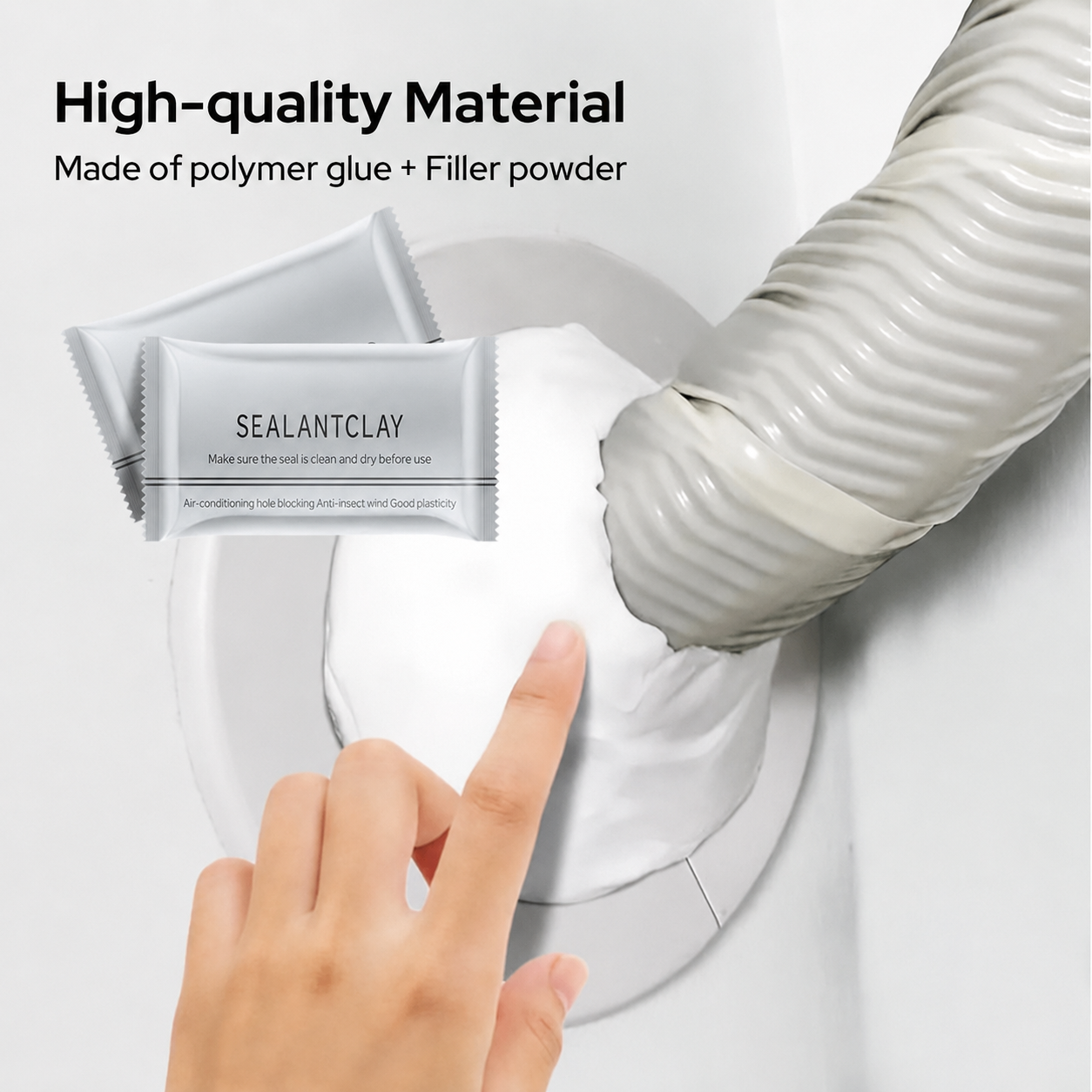 Glitingwa 10PCS Eco-Friendly Sticky Sealant Clay, Quick Curing & Strong Adhesion, Waterproof Oil-Resistant Pest Control Sealant for Air Conditioner Holes Wall Cracks Pipes