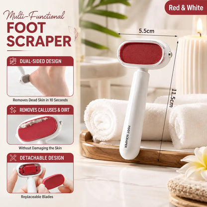 Dual‑Sided Foot Callus Remover, Replaceable Stainless Steel Blade Foot Scraper 🦶