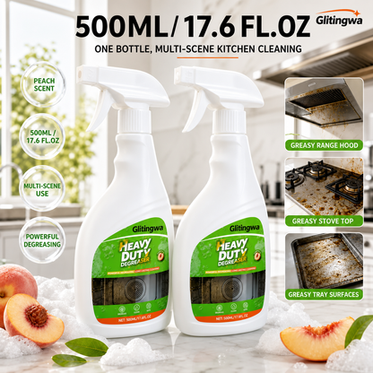 Glitingwa Heavy Duty Kitchen Degreaser Spray | Cuts Grease on Stoves, Range Hoods & Grills