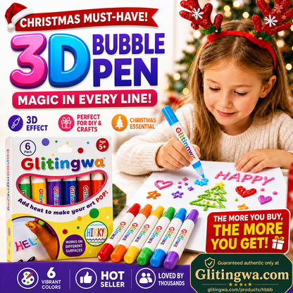 🎁🔮Magic Pen – Draw 3D with one stroke!🎄 DIY Bubble Popcorn Drawing Pens