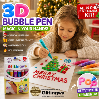 🎁🔮Magic Pen – Draw 3D with one stroke!🎄 DIY Bubble Popcorn Drawing Pens