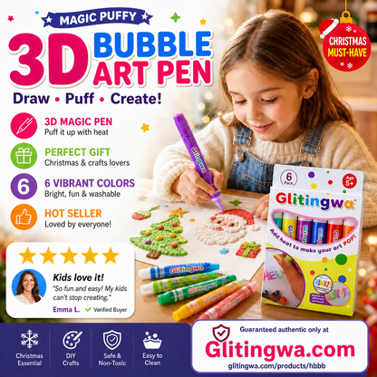 🎁🔮Magic Pen – Draw 3D with one stroke!🎄 DIY Bubble Popcorn Drawing Pens