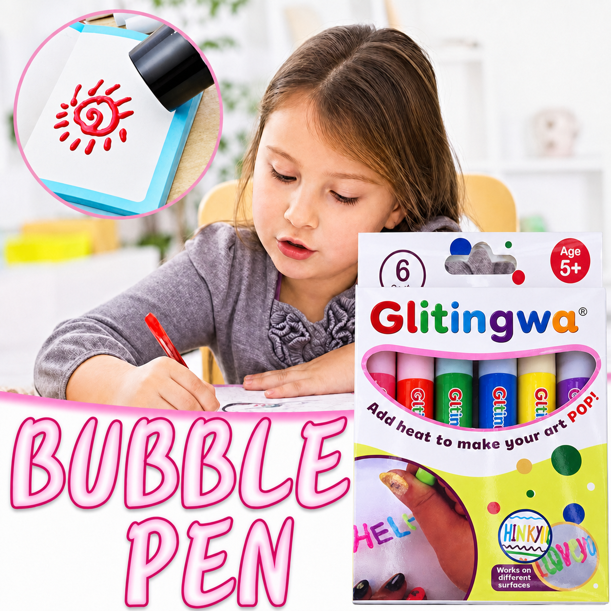 🎁🔮Magic Pen – Draw 3D with one stroke!🎄 DIY Bubble Popcorn Drawing Pens