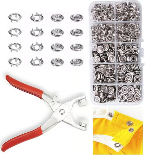 ✨100 pcs Invisible Colored Metal Buckle & Manual Pressure Pliers Kit