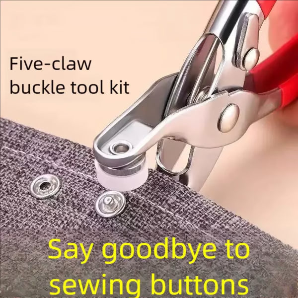 ✨100 pcs Invisible Colored Metal Buckle & Manual Pressure Pliers Kit