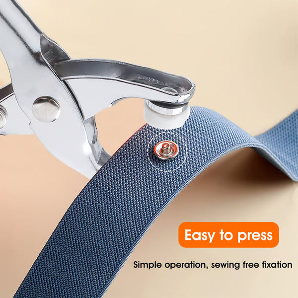 ✨100 pcs Invisible Colored Metal Buckle & Manual Pressure Pliers Kit