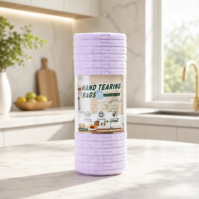 ✨Multipurpose Reusable Tear-Off Cleaning Cloth Roll