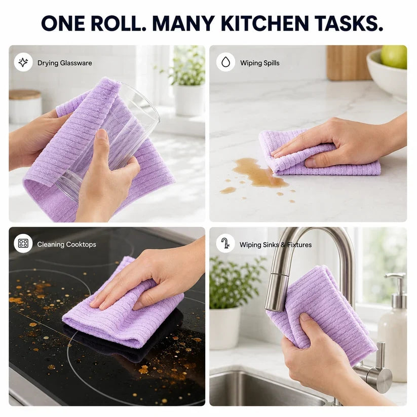 ✨Multipurpose Reusable Tear-Off Cleaning Cloth Roll