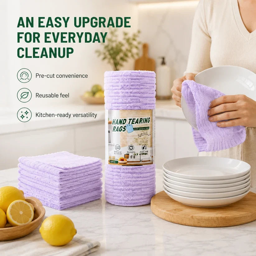 ✨Multipurpose Reusable Tear-Off Cleaning Cloth Roll