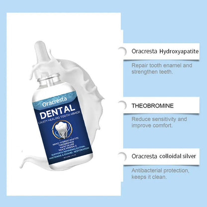 Oracresta Fluoride-Free Hydroxyapatite Tooth Armor Drops & Enamel Repair, Whitening