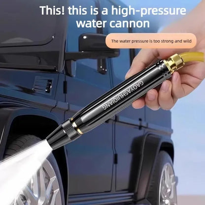 Home high-pressure car wash water gun with booster nozzle and hose, a must-have for watering plants and vegetables, and car washing.