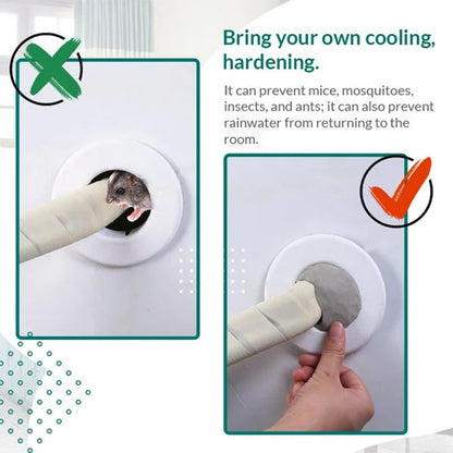 Glitingwa 10PCS Eco-Friendly Sticky Sealant Clay, Quick Curing & Strong Adhesion, Waterproof Oil-Resistant Pest Control Sealant for Air Conditioner Holes Wall Cracks Pipes