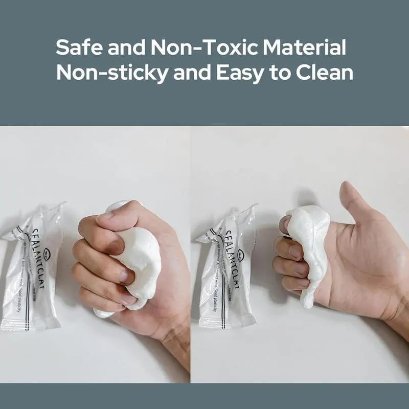 Glitingwa 10PCS Eco-Friendly Sticky Sealant Clay, Quick Curing & Strong Adhesion, Waterproof Oil-Resistant Pest Control Sealant for Air Conditioner Holes Wall Cracks Pipes