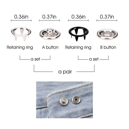✨100 pcs Invisible Colored Metal Buckle & Manual Pressure Pliers Kit
