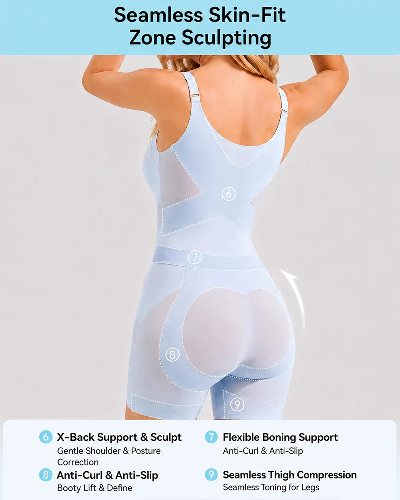 Ultra-thin Breathable Seamless Tummy Control Easy-to-Wear Bodysuit Shapewear