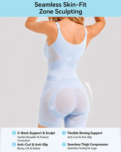 Ultra-thin Breathable Seamless Tummy Control Easy-to-Wear Bodysuit Shapewear